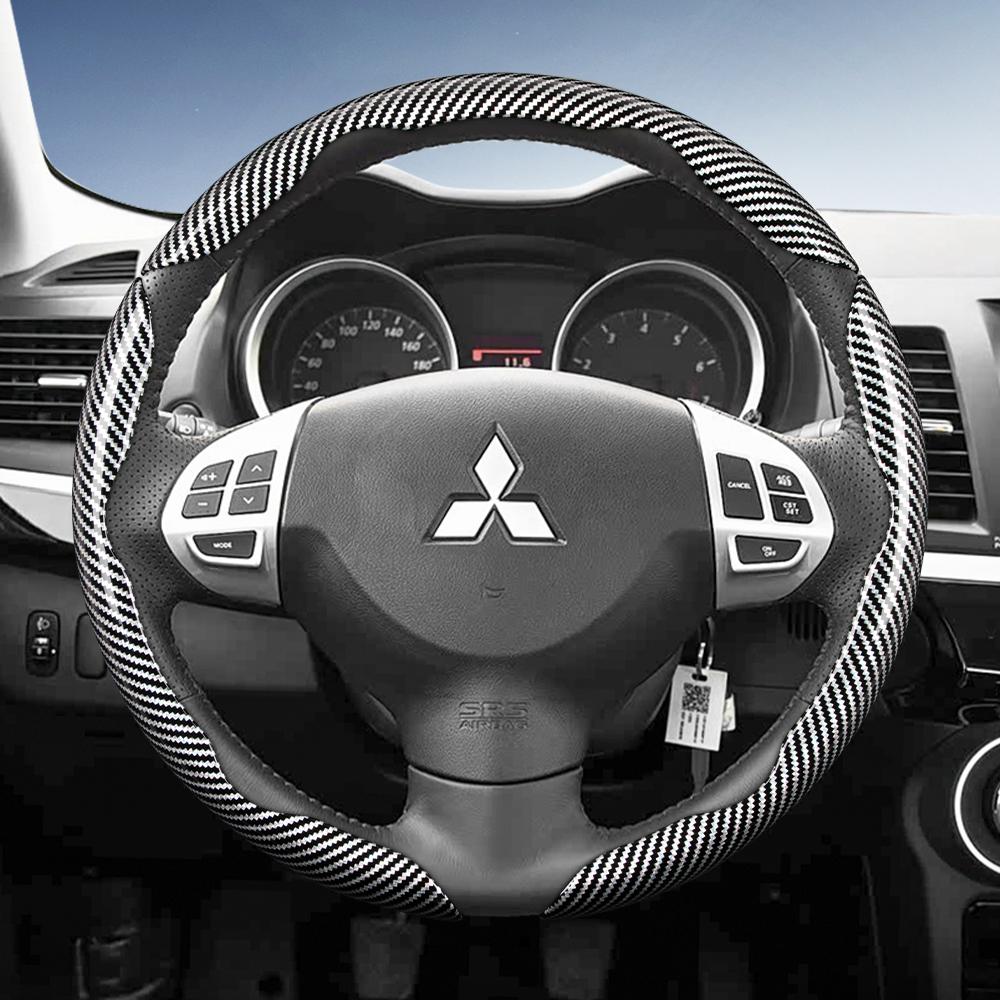 Suitable for Mitsubishi Carbon Fiber Texture Steering Wheel Cover with Segmented Quick-Release Design Triton L200 XpanRvr Xf