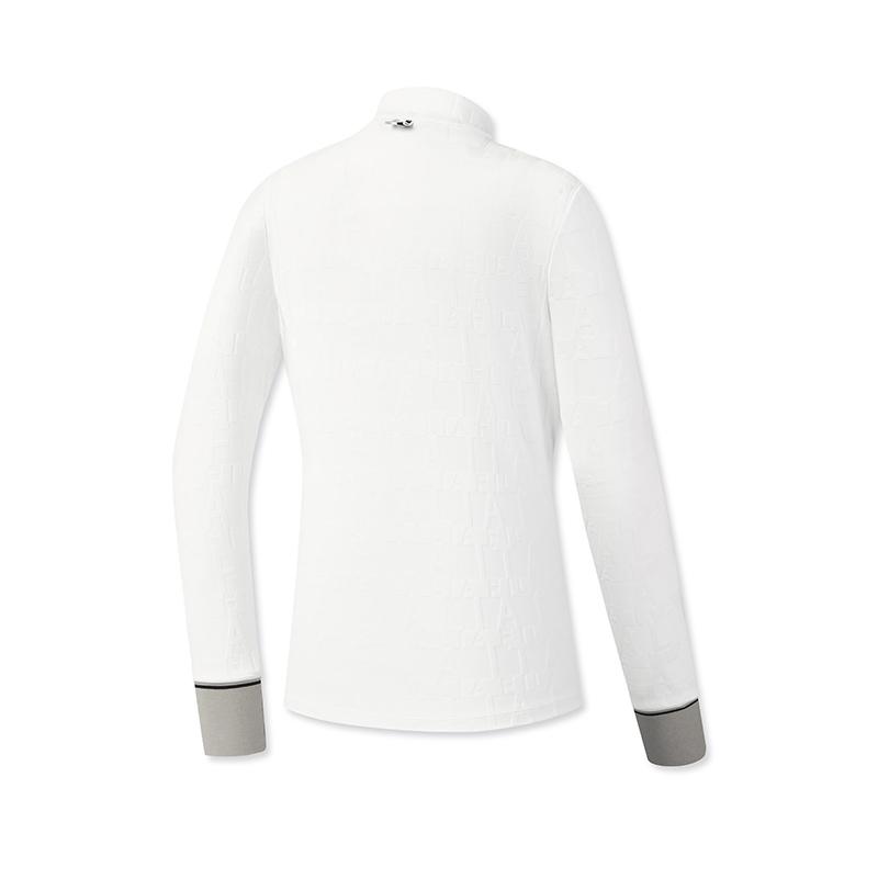 FILA Golf Series Simple Sports Casual Training Golf Versatile Comfortable Quality Half-Zip Printed Knitted Long Sleeve T-Shirt A11W615202FWT