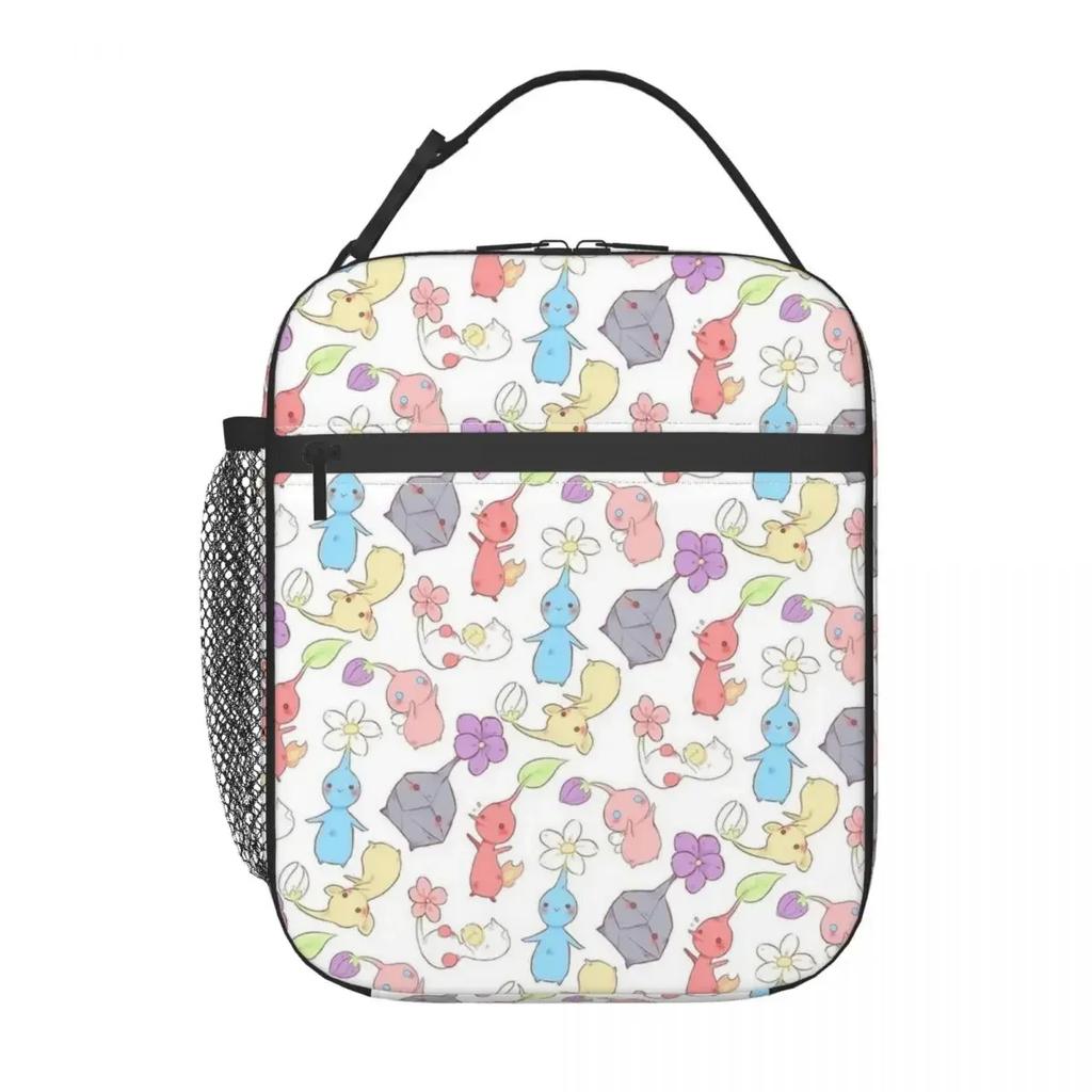 Pikmin Game Pattern Accessories Insulated Lunch Bag For School Office Food Container Portable Thermal Cooler Lunch Boxes