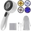 Rechargeable 30X Handheld Magnifying Glass with LED Lights Illuminated Magnifier 4 Light Modes Scale Jewelry Loupe for Seniors