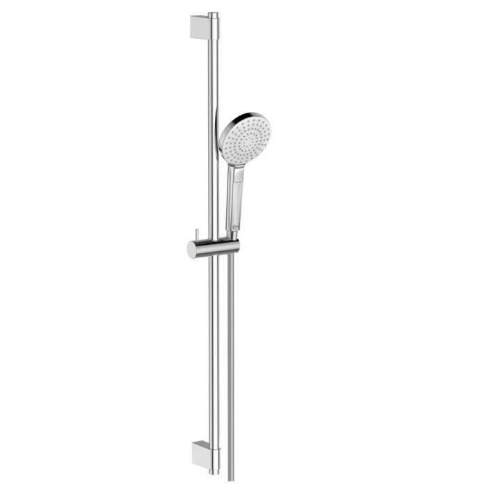 Ensemble De Douche - IDEALRAIN EVO - Barre 90 Cm Et Douchette Ronde 11 Cm 3J - Chrome - Ideal Standard