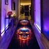 Neon Totenkopf Läufer Teppich Bunte Horror Flur Dekoration Küchenteppich Heimdekoration