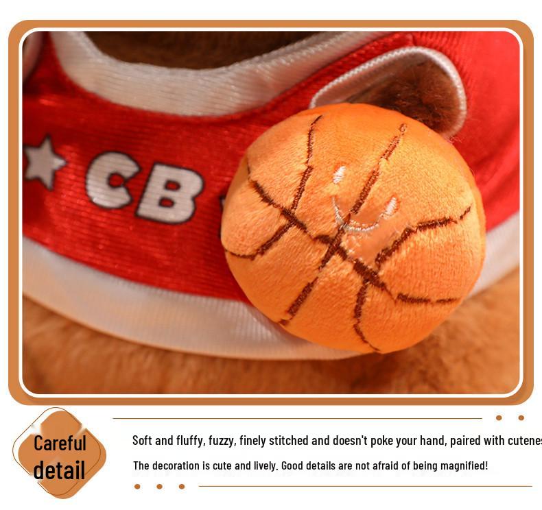 Sporty Capybara Plush Toy - Football & Basketball Variants