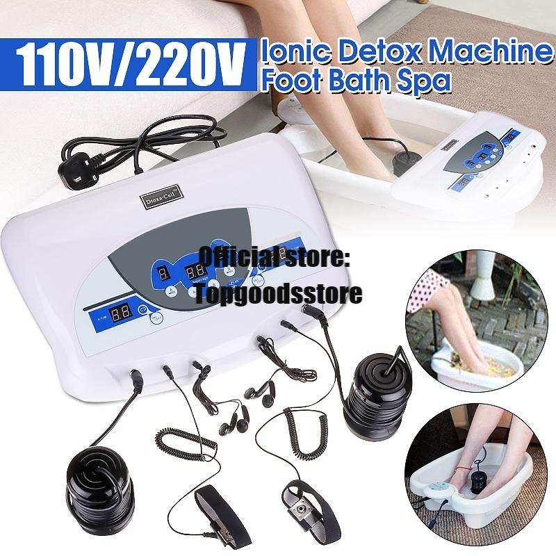 50W 220V Dual-user Ionic Detox Machine Foot Bath Spa Tool LCD W/ MP3 Music Cleanse Salon