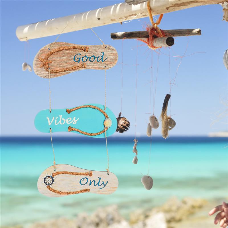 Sign Door Plaque Nautical Beach Summer Slipper Wall Welcome Wood Decor Hanging Ornament Flip Signs Ocean Coastal Flop Decoration
