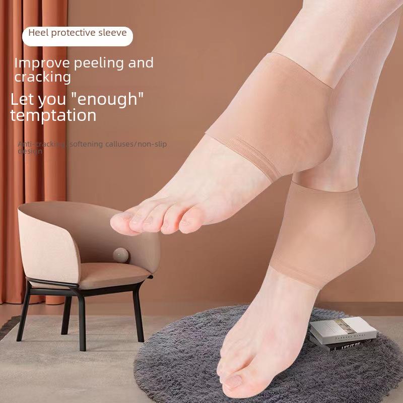 Unisex Silicone Heel Moisturizing Socks for Foot Protection