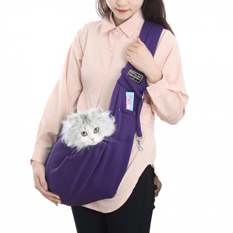 Portable Foldable Pet Carrier Bag Small To Medium Dogs Cats - Adjustable Shoulder Strap Soft Fabric Multiple Colors