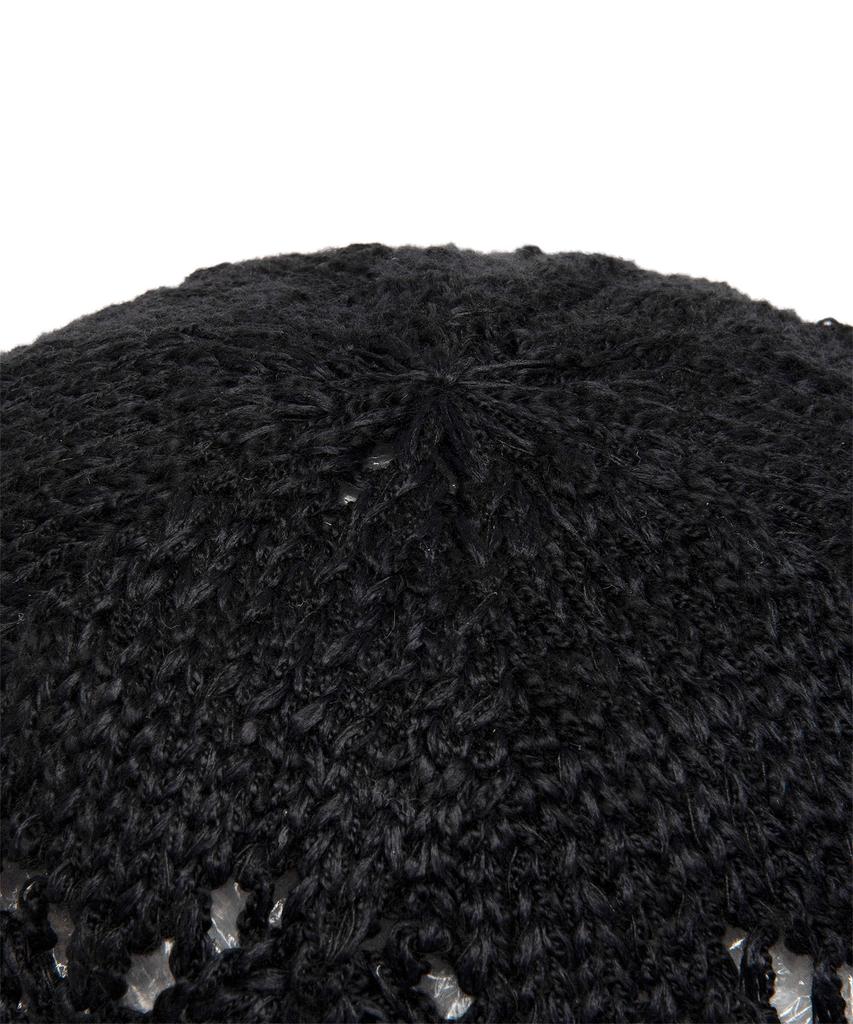 LEE Solid Cotton Lace Knit Hat Black