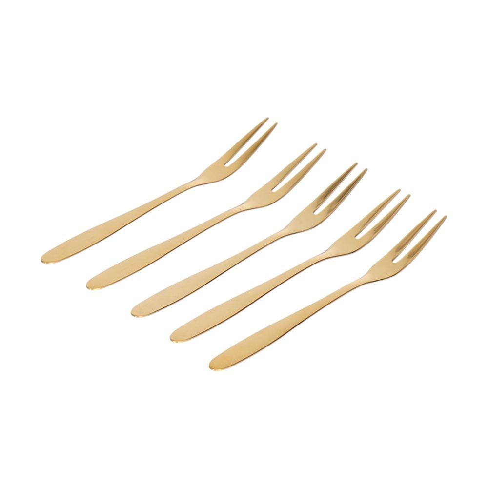 5Pcs Mini Size Snack Fork Rustless Steel Fruit Pick Fork Reusable Dessert Fork Dessert Tasting