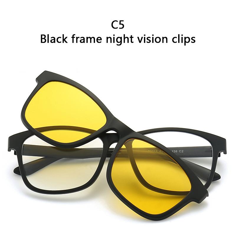

Polarized Sunglasses Men Women 2 In 1 Magnetic Clip On Glasses Optical Prescription Eyewear Frames Eyeglasses A pair of glasses