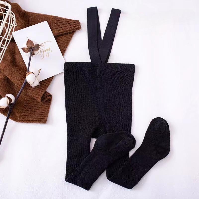 Neugeborenes Baby Mädchen Junge Accessoires Kinder Socken Hosenträger Overall Strumpfhose Uni Hohe Taille Rippstrick Strumpfhose Säugling Leggings