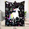 1pc Unicorn Sky blanket Soft and Warm for Sofa Office Camping Travel Livingroom Great Gift for Friends and Family Comfortable