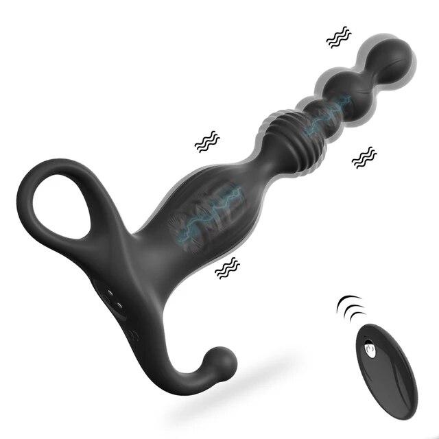 Silicone Anal Beads Vibrator for Women Men Dildo for Anal Butt Ball Plugs Remote Control Prostate Massager Sex toys for Adults