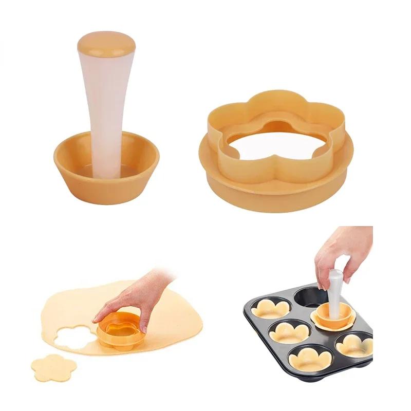 Tart Shells Mold Pastry Tamper Plastic Mini Tart Tamper Round Tartlet/Tarts Shell Maker Baking Tools Cupcake Muffin Cake