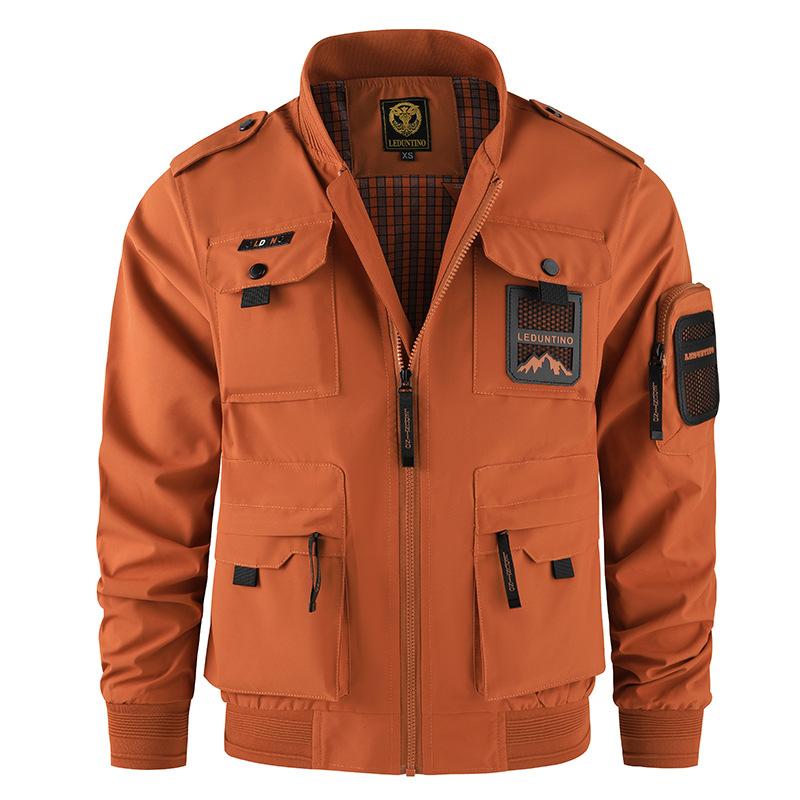 New Multi-pocket Jacket Men's Outdoor Military Workwear Large-size Men's Jacket Empty