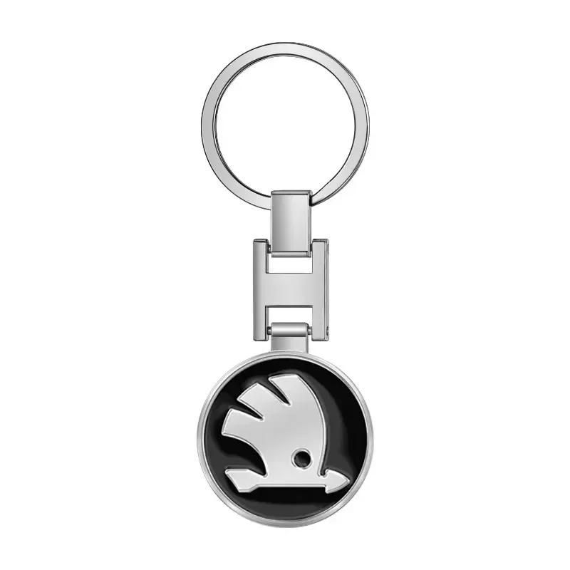 LZIE8 1pcs Luxury Car Keychain Car Keychain Car Emblem Logo Auto Accessories for Skoda MK2 MK3 2 A5 A7 A8 Octavia KAMIQ KODIAQ SUPERB