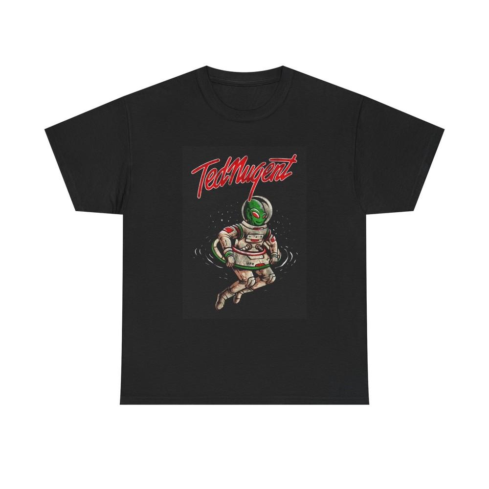 Ted Nugent Tshirt Vintage Rock band retro Alien Graphic Unisex Heavy Cotton Tee Unisex T-Shirt XXXL
