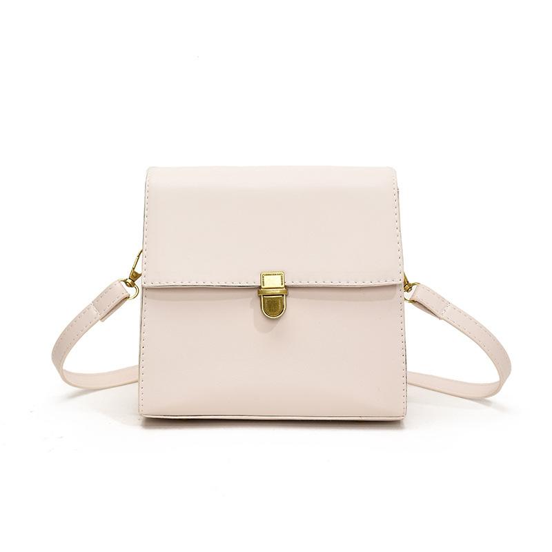 Small Bag for Women's Retro Simple Crossbody Bag Hong Kong Style Early Spring New Korean Version Versatile One-shoulder Fashionable Small Square Bag