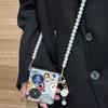 The New Lanyard Is Suitable for Huawei Pocket Mobile Phone Case with Bracket, Ppockets, Small Folding Magnetic Suction Transparent Protective Cover