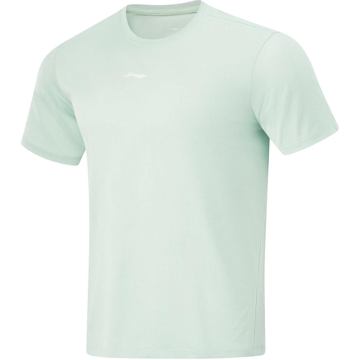 

Li-Ning Удобная Дышащая Влагоотводящая Быстросохнущая Футболка с Коротким Рукавом Мужские Топы Светло-Бирюзовый ATSU425-4 2XL