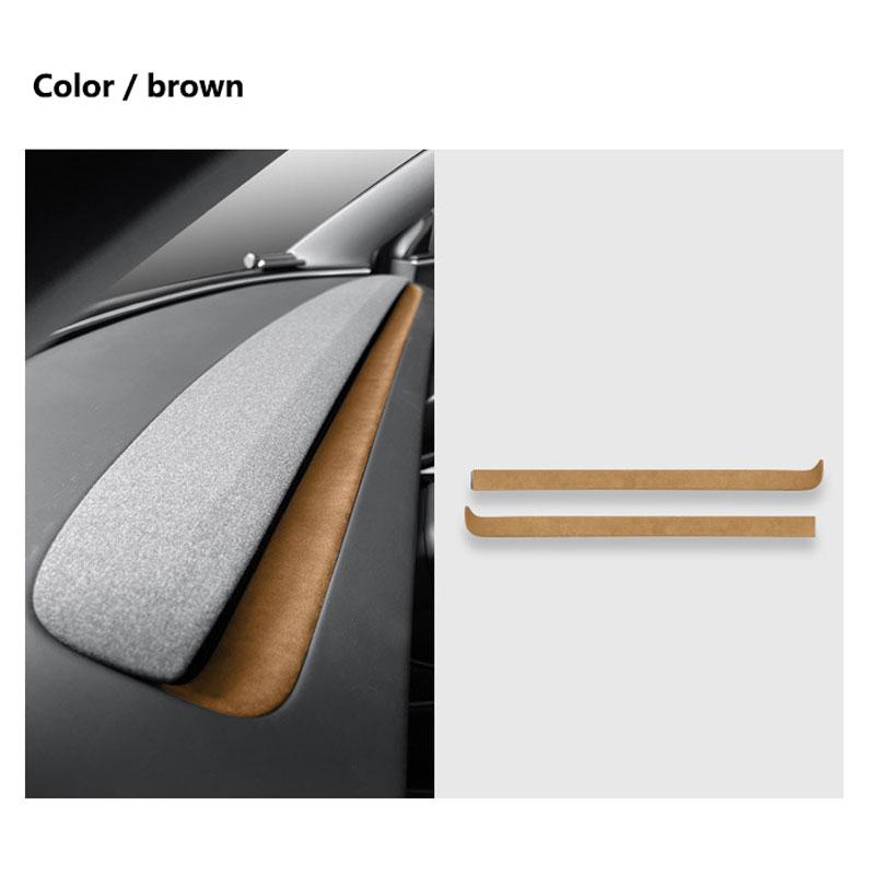 For New Model 3 + Highland 2025 Car Instrument Panel Decoration Plate Sticker Suede Protection Car Interior Accessories