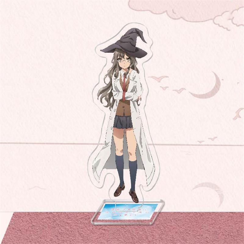 Anime Sakurajima Mai Senpai Acrylic Figure Stand Model Plate Keychain Rascal Does Not Dream of Bunny Girl Desk Decor