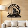 Custom Metal Cat Silhouette Sign Rustic Decor Personalized Text Gift Animal Lover Unique Wall Art