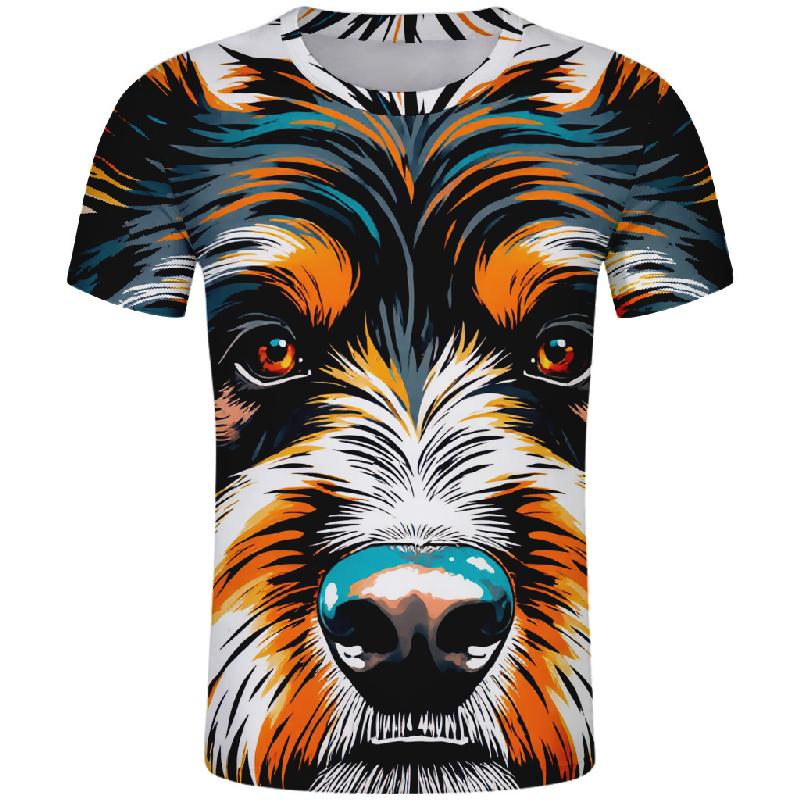 Hund T-shirt Anpassat Namn Laglogotyp Seriefigur Djur Huvudbonad Topptryck Foto Text Kläder
