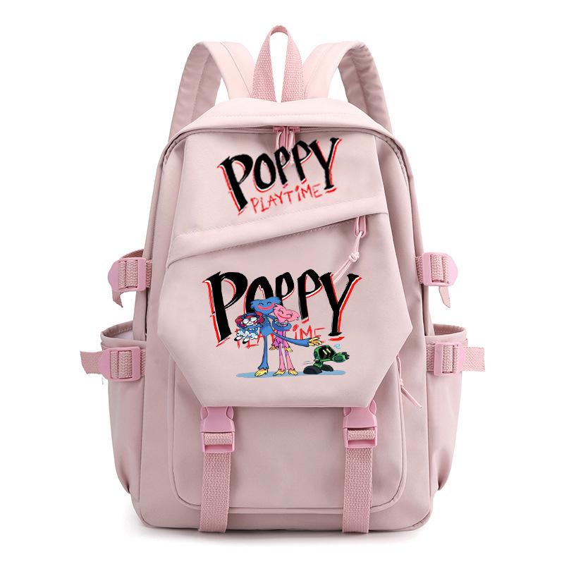 Poppy Waterproof Women's Backpack Girl Schoolbag Large Capacity Travel Leisure Shoulder Bag