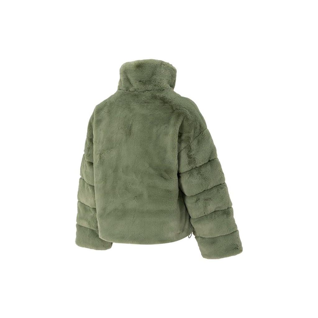 Nike Potisk loga Ležérní bunda se stojáčkem s umělým norkem Dámská bunda Zelená FN0461-386