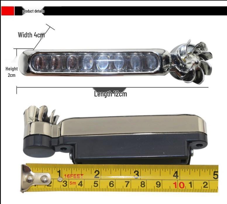 LED Wind-Powered Car Grille Daytime Running Decoration Light - No Installation Needed