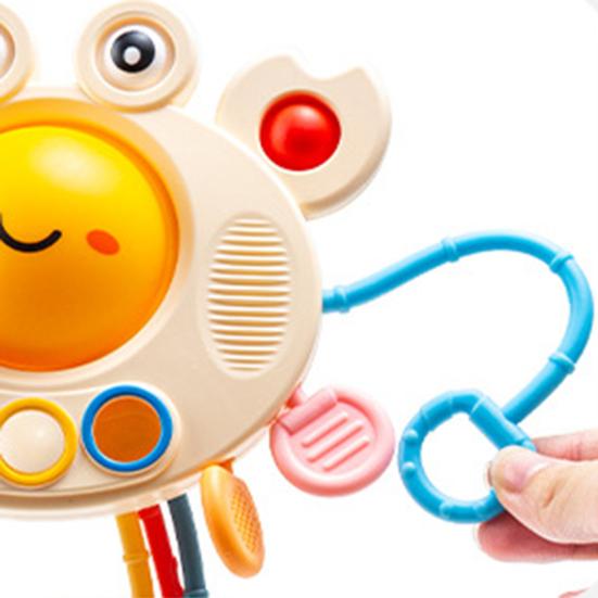 Baby Octopus Pull String Toy Toddlers Boys Girls Educational Learning Activity Fine Motors Grasping Skills Octopus Shape Fidget Sensory Toy