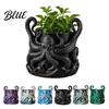 Weatherproof Garden Ornament 3D Printed Octopus Planter with Tray Creative Succulents Flower Pot Weather-Resistant Elegant Pot Planting Container,