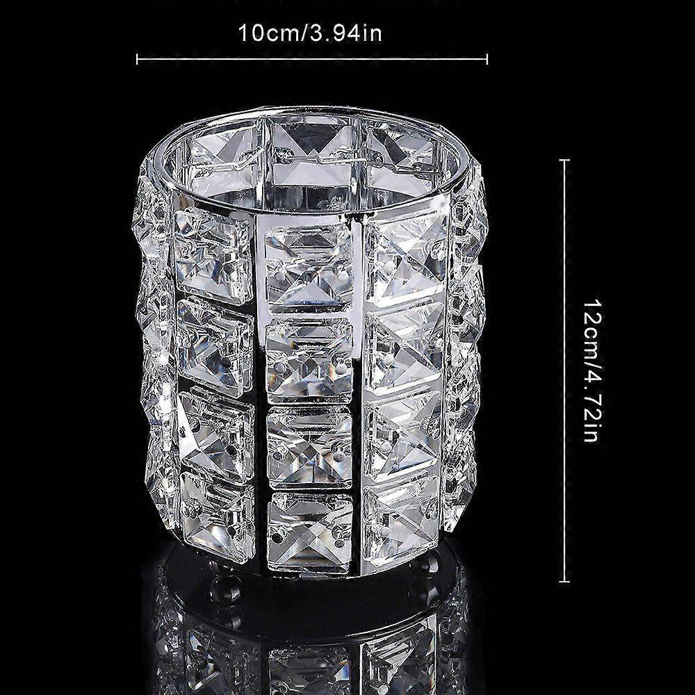 Crystal makeup brush holder, makeup organizer can, makeup glass box, makeup brush holder, cosmetics storage bucket holder, cup tool container