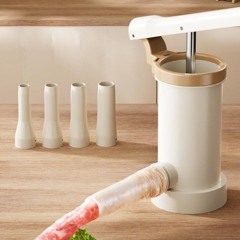 Homemade Sausage Maker With Stuffing Pipe Manual Fast Meat Stuffer Filling Machine Large Capacity Heavy Duty Kitchen Tools