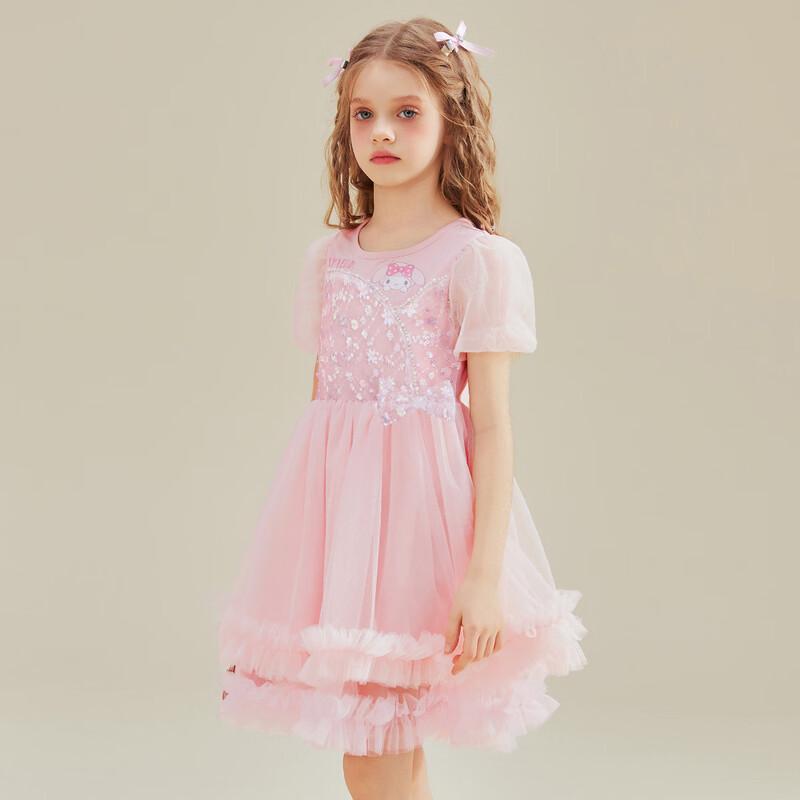 Hello Kitty Dívčí letní princeznovské šaty s flitry