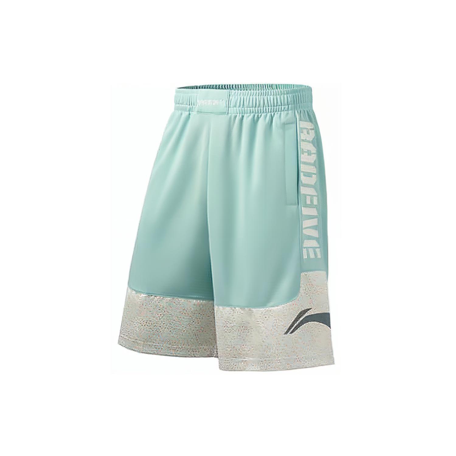 Li Ning Sports Basketball Collection Basketball Shorts Men s Lake Gray Blue AAPR207-5 S