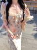 White Tower Women's Elegant Fairy Style Lace Dress - Summer/Autumn Korean Chic Long Dress