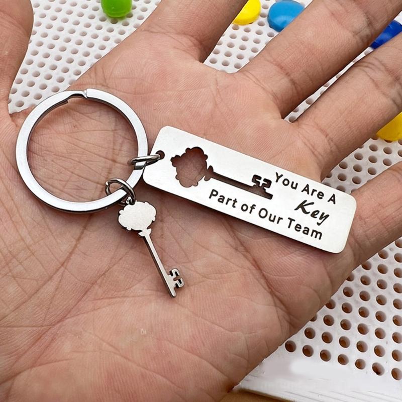 Stylové přívěsky na klíče s motivem zaměstnance, přívěsek na klíče z nerezové oceli, kroužky na klíče od auta, šperky, dárek pro ženy a dívky.