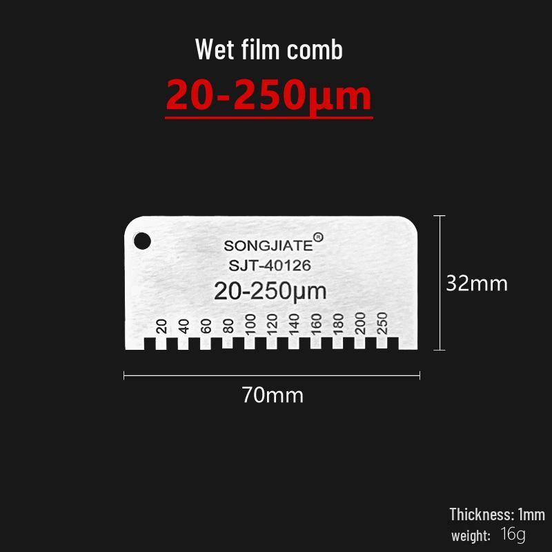 Hexagonal Stainless Steel High-Precision Wet Film Thickness Gauge Comb
