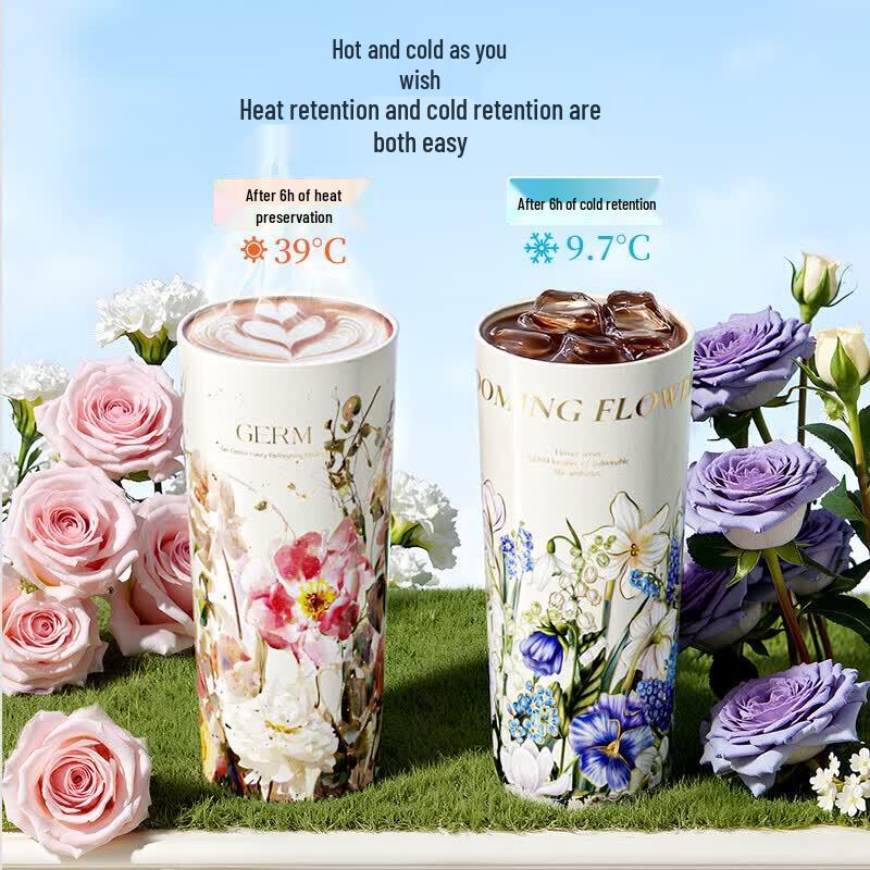 Germ Kaka Le Floral Language 550mL Insulated Coffee Mug