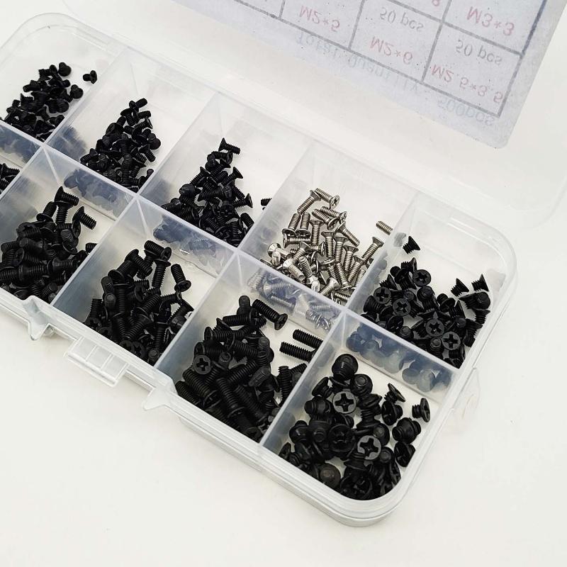 500Pcs Boxed Laptop Computer Screws Set Universal Screw M2 M2.3 M3 Phillips Countersunk Screw Set
