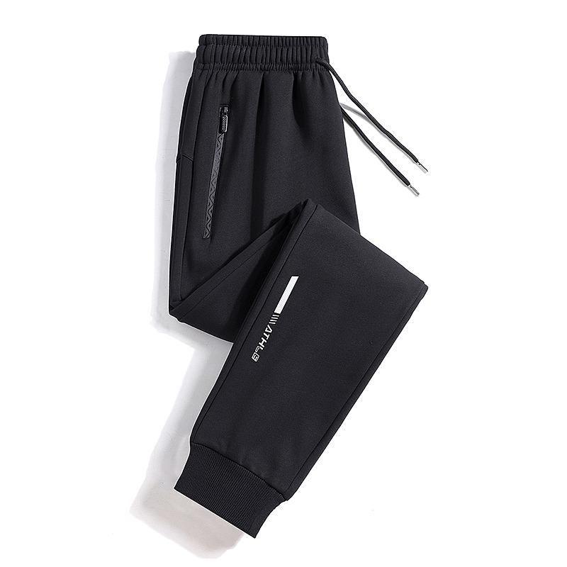 Spring Autumn Elastic Waist Loose Casual Drawstring Sweatpants Male Fashion All-match Sports Pants Men Trousers