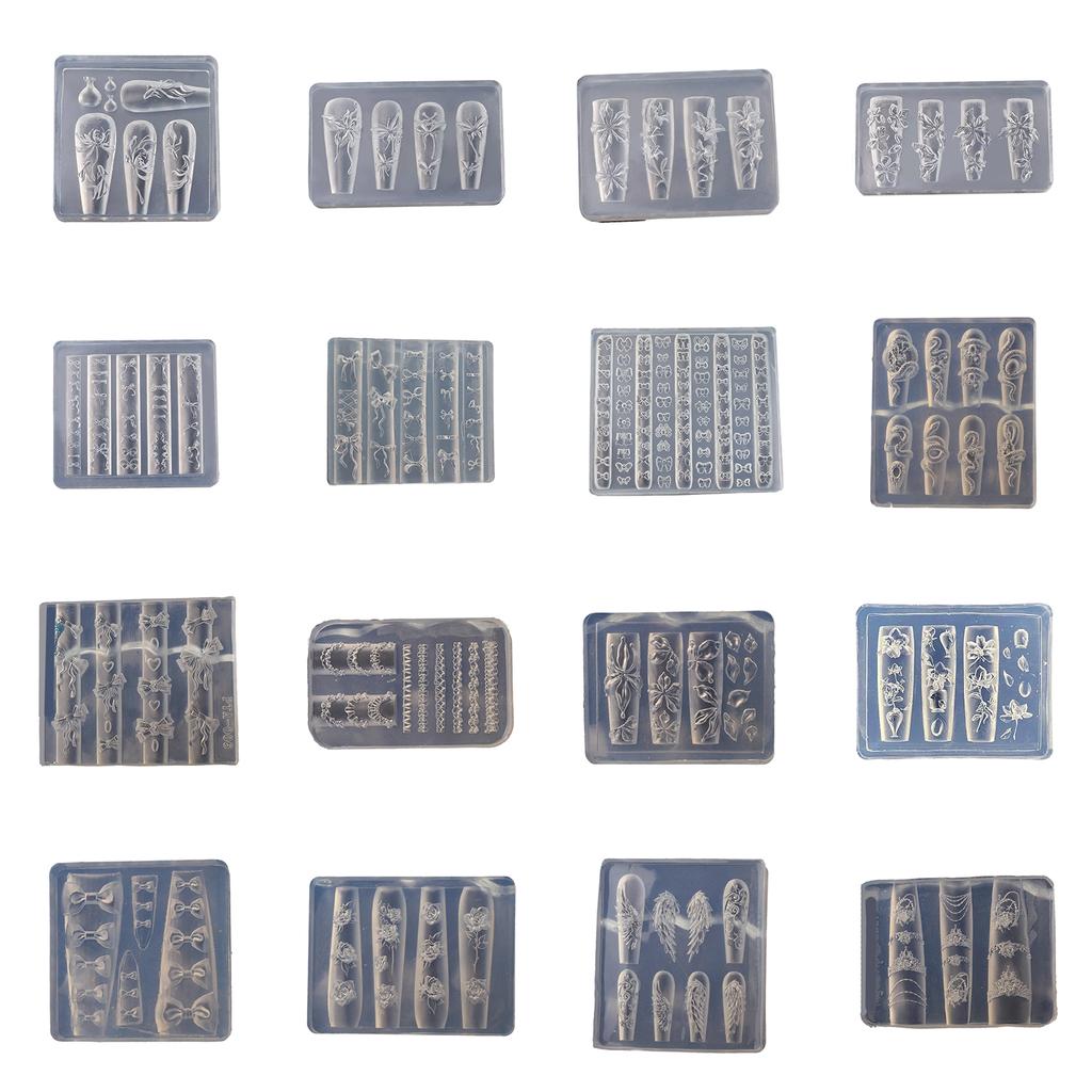 Elegant Bowknot Silicone Mould Set for Creating 3D Nail Art Earrings and Necklaces Crafting Tool Fashion Statement