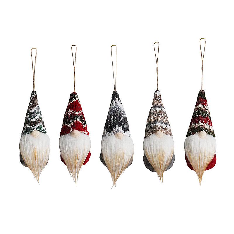 Glowing Faceless Old Man Plush Doll Ornament for Christmas Tree