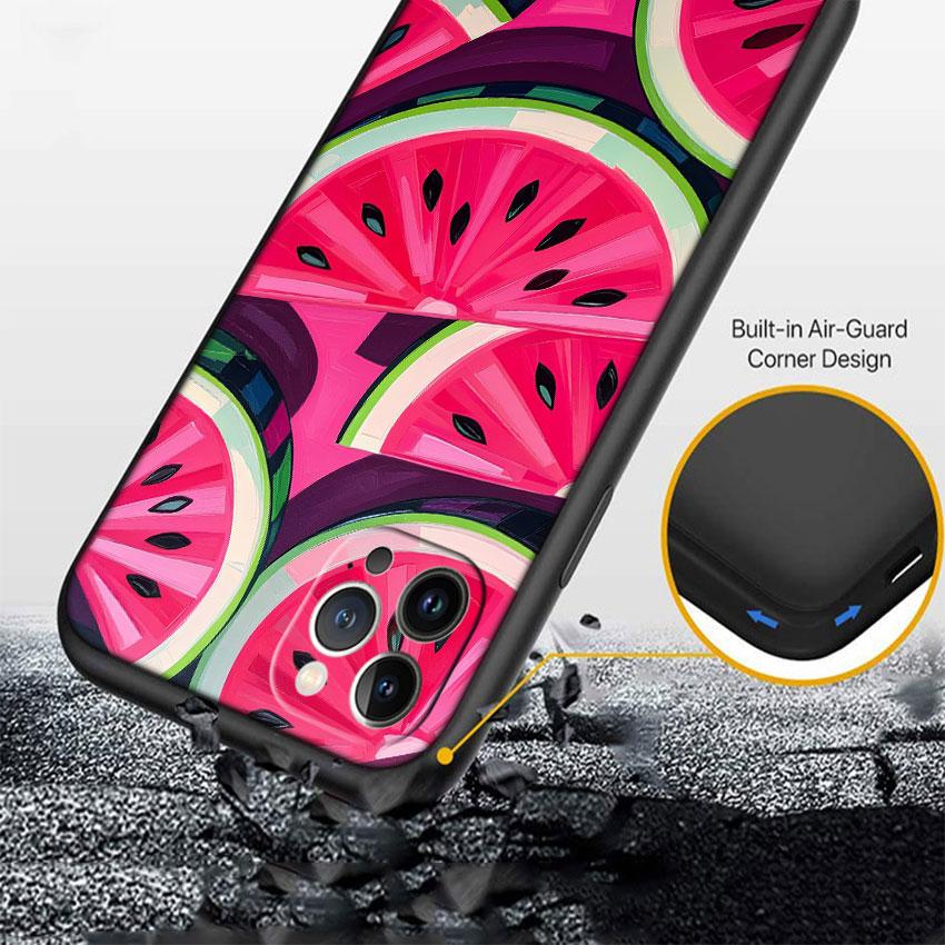 LO21 Étui Cartoon Fruit Pastèque pour Samsung A11 A12 A13 A15 A52S A53 A55 A56 A70 A71 A72 A73 F06 F16 F56 S10 Plus S10e