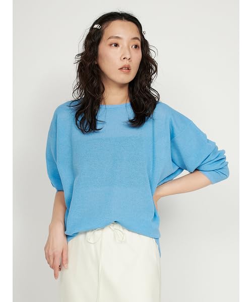 Emi Eco Sheer Knit Top 13WNT252040BLUF