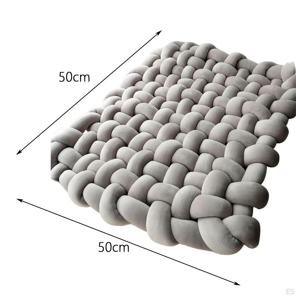 Decorative Knit Blanket ,Throw warm Mat ,Thick Soft Crochet blanket, Knitted Yarn for Lounge