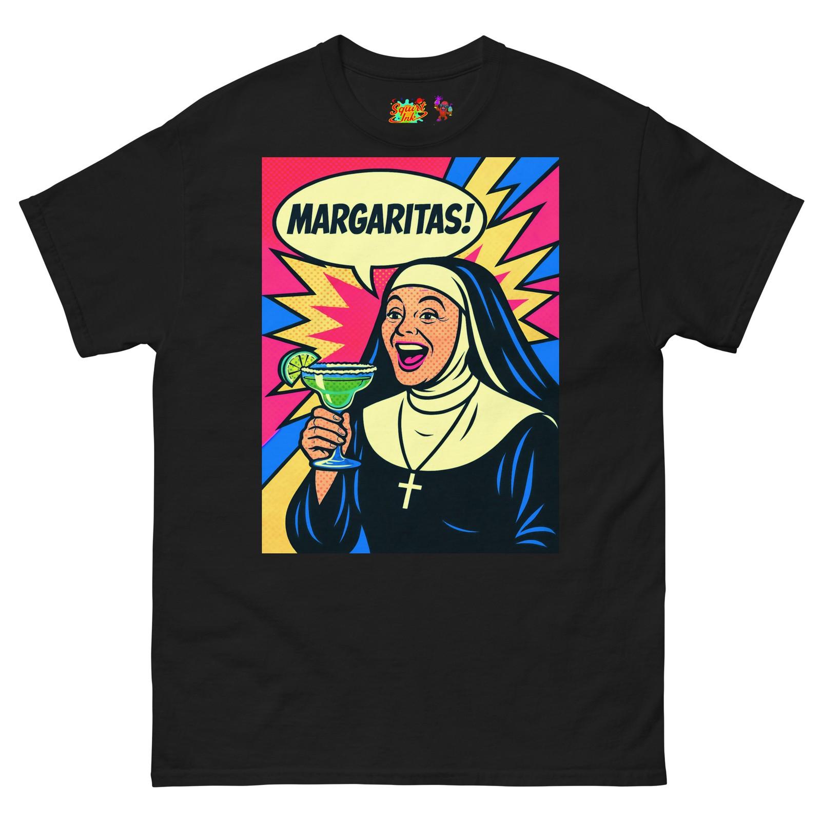 Pop Art Nun Margarita Drinking Cinco de Mayo Party T Shirt Mens Womens Tees Top S