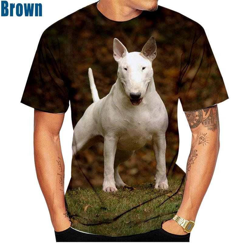 Novel Casual Men's T-Shirt Fashionable Short Sleeve Trendy Dog Print Funny Top